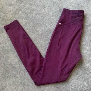 Fabletics Burgundy High Waisted Legging w/ Pocket
